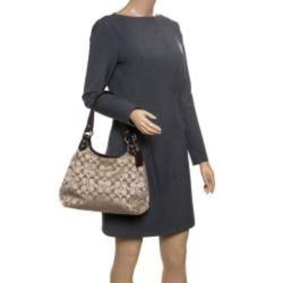 Coach Signature Monogram Ashley Madison Shoulder Bag - Picture 12 of 12